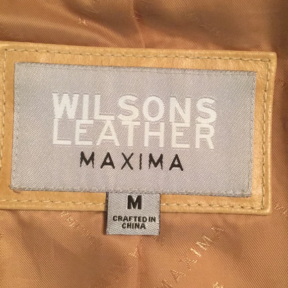 Ladies Cream Tan Leather Jacket. - Picture 4 of 7